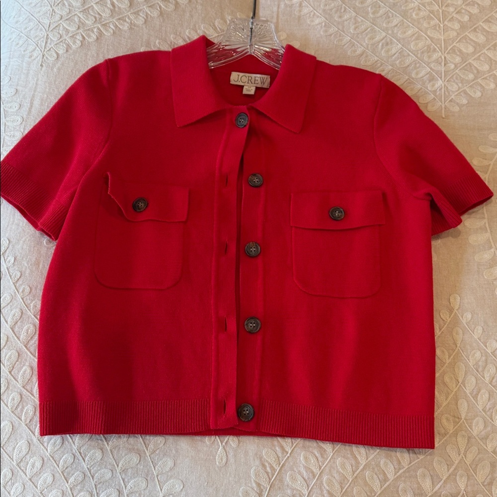 J. Crew Scarlet Button-Up Cardigan